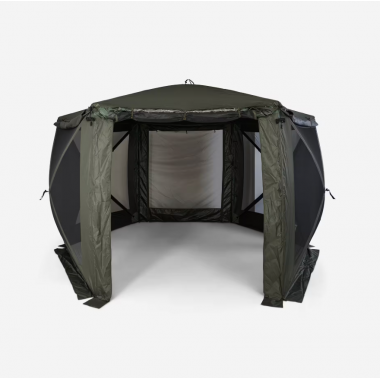 Быстросборная Палатка Тент для Рыбака Ловли Карпа Caperlan Social Biwy XXL 350 х 305 х 220 см Олива
