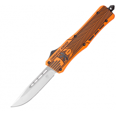 Складной Пружинный Нож CobraTec Оранжевый OTF Medium Hunter 06CT078