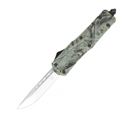 Складной Пружинный Нож CobraTec Зеленый FS-3 Large Drop-Point Spring – Woodland 06CT070