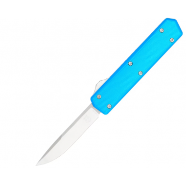 Складной Пружинный Нож CobraTec Синий OTF Stealth Drop-Point 06CT107 