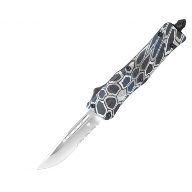 Складной Пружинный Нож CobraTec Серий OTF Medium CTK-1 Drop-Point SerratedOTF 06CT122