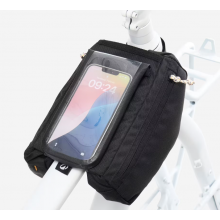 Велосипедная Сумка на Раму  для телефона (Велосумка) ROCKRIDER ACTV 100 M IPX3 2 x 1 л Черный