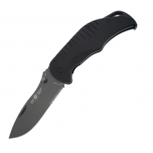 Складной Нож ESP EK-BB-01-S Черный с Профилем Клинка Drop-Point из Японской Стали AUS-8