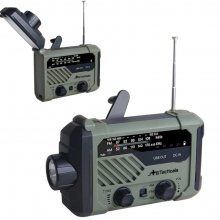Аварийное Портативное Радио JB Tacticals со Светодиодным Фонариком AM/FM/WB Радиоприемник с Функцией Power Bank на 2000 мАч Зарядкой от USB Динамо-Машина и Солнечной Панелью JB-02