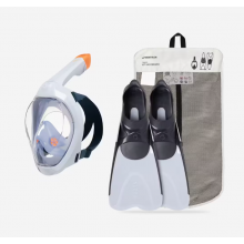 Набор (Маска + Ласты) Subea Easybreath M/L UA42/43 для Плавания, Ныряния, Снорклинга, Голубой