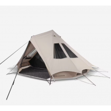 Туристическая Палатка с Тамбуром QUECHUA Tepee 5.2 из Поликотона Пятиместная Двухкомнатная Водонепроницаемая