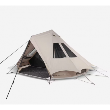 Туристическая Палатка с Тамбуром QUECHUA Tepee 5.2 из Поликотона Пятиместная Двухкомнатная Водонепроницаемая