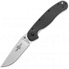 Складной Нож Ontario RAT-1 Silver Plain Black Handle (8848SP)