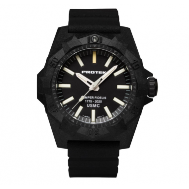  Мужские Часы ProTek PT4101SF USMC Carbon Dive Черный 4101SF