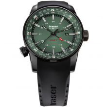 Швейцарские Мужские Часы Traser P68 Pathfinder GMT RS Зеленый 109744 Швейцарские Мужские Часы Traser P68 Pathfinder GMT RS Зеленый 109744