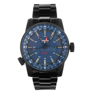 Швейцарские Мужские Часы Traser P68 Pathfinder GMT PSS Синий 109524 