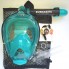 Маска для Плавания, Ныряния, Снорклинга SUBMARINE Phantom L/XL  (6 Клапанов) с Креплением на Камеру Бирюзовая