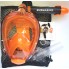 Маска для Плавания, Ныряния, Снорклинга SUBMARINE Phantom L/XL  (6 Клапанов) с Креплением на Камеру Оранжевая